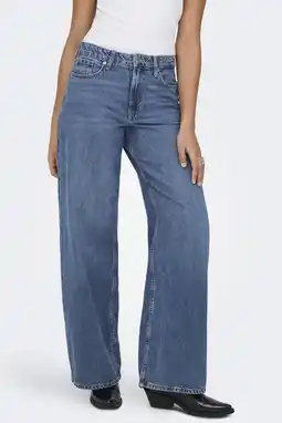 Wehkamp ONLY wide leg jeans medium blue denim aanbieding