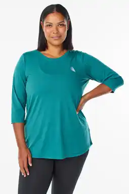 Wehkamp ACTIVE By Zizzi Plus Size sportshirt turquoise aanbieding