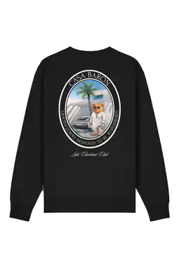Wehkamp Baron Filou sweater met backprint zwart aanbieding
