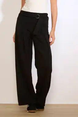 Wehkamp LOLALIZA wide leg highwaist broek zwart aanbieding