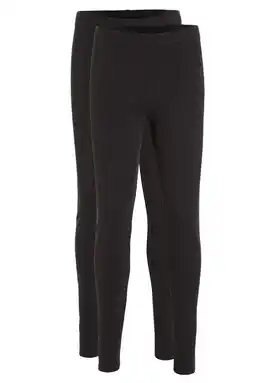 Wehkamp Anytime legging donkergrijs melange (set van 2) aanbieding