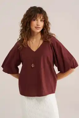 Wehkamp WE Fashion top donkerrood aanbieding