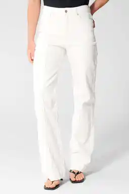 Wehkamp Shoeby highwaist flared jeans ecru aanbieding