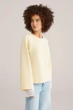 Wehkamp WE Fashion sweater lichtgeel aanbieding