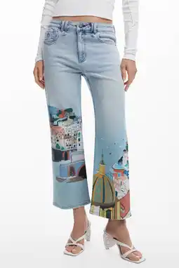 Wehkamp Desigual tapered jeans light blue denim aanbieding