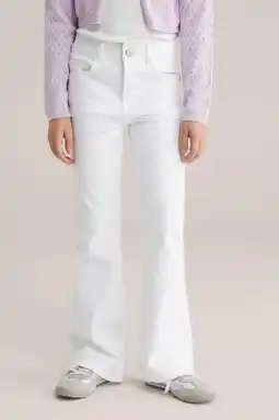 Wehkamp WE Fashion Blue Ridge flared broek wit aanbieding