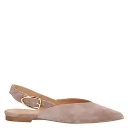 Wehkamp Manfield suède slingback loafers taupe aanbieding