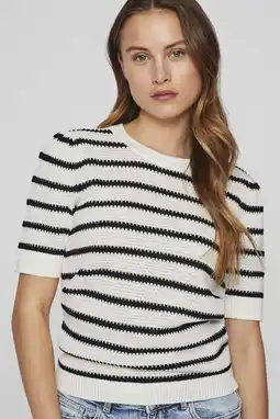 Wehkamp VILA top wit gebreid aanbieding