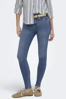 Wehkamp ONLY Onlpower Mid Waist Push Up Ank Det Dnm skinny jeans aanbieding