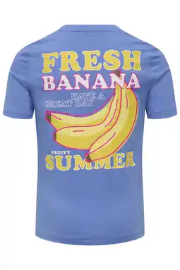Wehkamp KIDS ONLY GIRL T-shirt met backprint hemelsblauw aanbieding