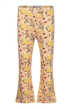 Wehkamp Koko Noko flared gebloemde legging geel aanbieding