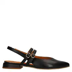Wehkamp Manfield leren slingback loafers zwart aanbieding