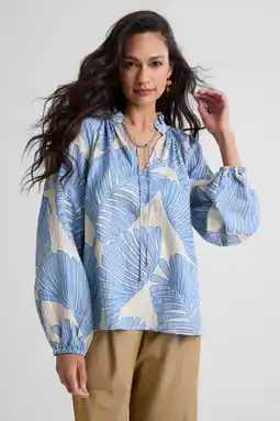 Wehkamp Ruby blouse met blad print aanbieding