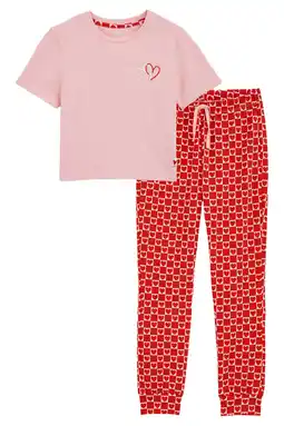 Wehkamp WE Fashion pyjama roze/rood aanbieding