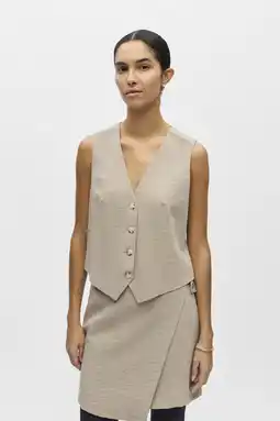 Wehkamp OBJECT gilet taupe aanbieding