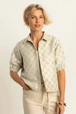 Wehkamp Expresso jasje met lurex lichtgroen aanbieding