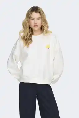 Wehkamp ONLY sweater met backprint wit aanbieding