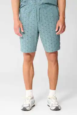 Wehkamp Shoeby regular fit casual short met print - donkergroen aanbieding
