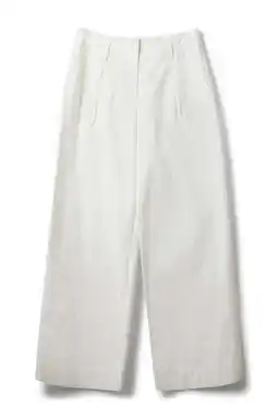Wehkamp Sofie Schnoor wide leg highwaist broek ecru aanbieding