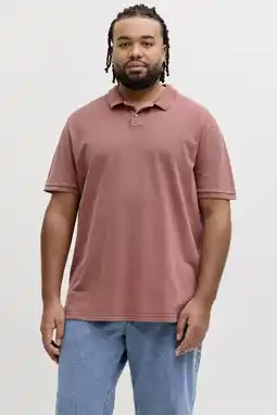 Wehkamp JACK & JONES PLUS SIZE regular polo Plus Size koraalrood aanbieding