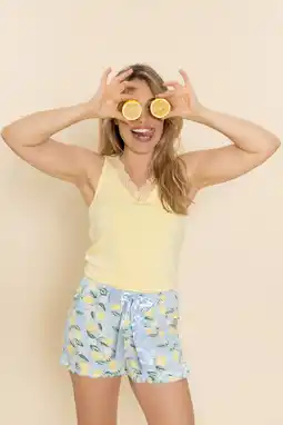 Wehkamp Charlie Choe pyjamatop lichtgeel aanbieding