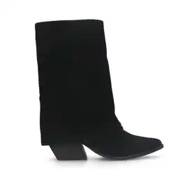 Wehkamp Sacha suède cowboylaarzen met flap zwart aanbieding