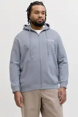 Wehkamp JACK & JONES PLUS SIZE sweatvest Plus Size grijsblauw aanbieding