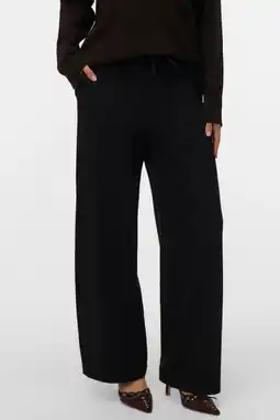 Wehkamp VERO MODA wide leg highwaist casual broek zwart aanbieding