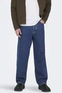 Wehkamp ONLY & SONS ONSFADE loose fit jeans dark medium blue denim aanbieding