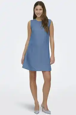 Wehkamp ONLY mini jurk medium blue denim aanbieding