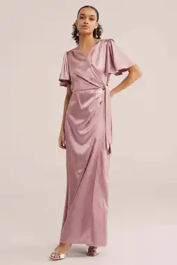 Wehkamp WE Fashion midi jurk lichtroze aanbieding