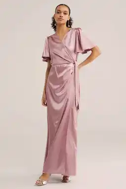 Wehkamp WE Fashion midi jurk lichtroze aanbieding