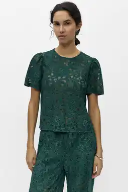 Wehkamp OBJECT blousetop donkergroen aanbieding