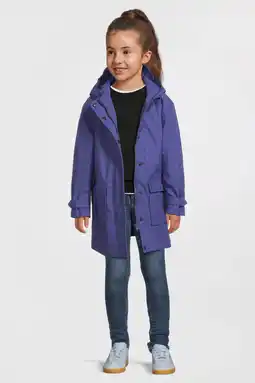 Wehkamp Anytime regenjas met capuchon paars aanbieding