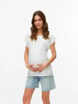 Wehkamp VERO MODA MATERNITY zwangerschaps T-shirt wit aanbieding