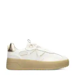 Wehkamp PS Poelman Anemone leren sneakers wit/goud aanbieding