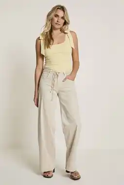 Wehkamp Para Mi straight highwaist broek crème aanbieding