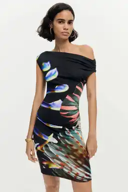 Wehkamp Desigual off shoulder jurk zwart aanbieding