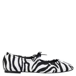 Wehkamp Sacha ballerina's met zebraprint zwart/wit aanbieding