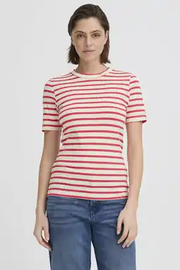 Wehkamp ICHI gestreepte top rood aanbieding