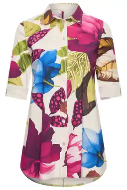 Wehkamp Plus Basics travelstof gestreepte blouse aanbieding