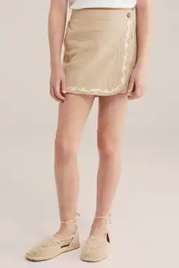 Wehkamp WE Fashion skort beige aanbieding