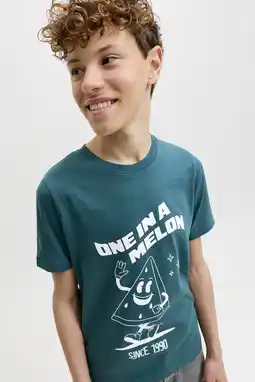 Wehkamp JACK & JONES JUNIOR T-shirt donkergroen aanbieding