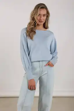 Wehkamp NUKUS pullover lichtblauw met lurex aanbieding