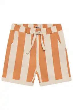 Wehkamp Daily7 regularwaist gestreepte sweatshort bruin aanbieding