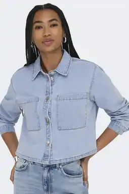 Wehkamp JDY blouse light blue denim aanbieding