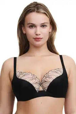 Wehkamp Chantelle Pulp niet-voorgevormde beugelbh Tattoo Love zwart/beige aanbieding