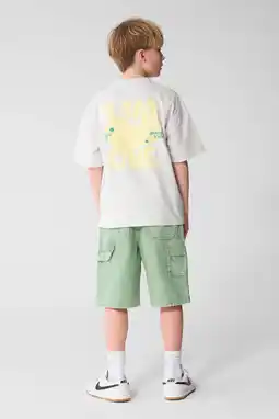 Wehkamp Shoeby T-shirt met backprint lichtgrijs aanbieding