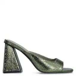 Wehkamp Sacha muiltjes metallic groen aanbieding