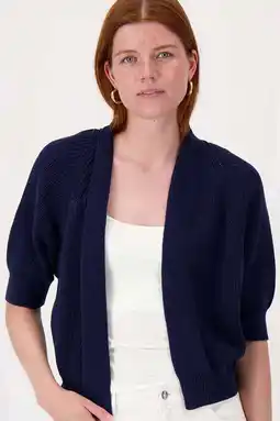 Wehkamp Zusss gebreid vest marineblauw aanbieding